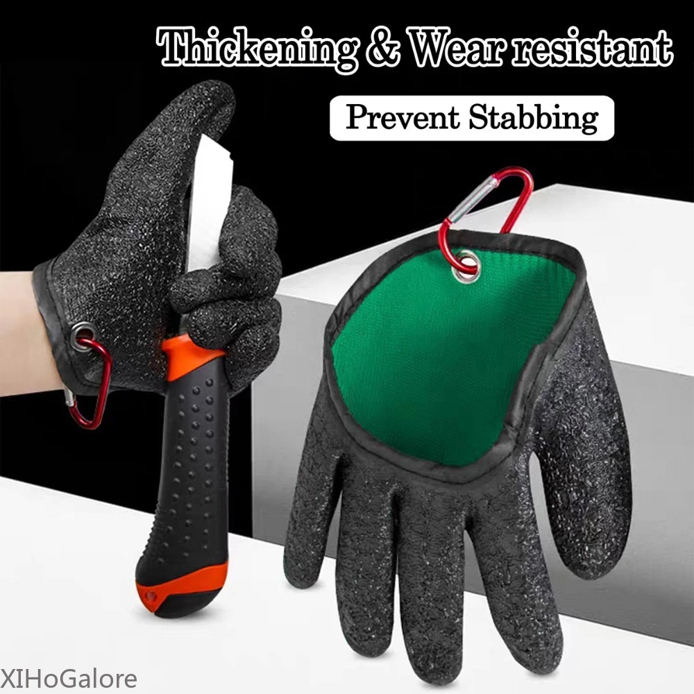 Fishing Gloves - ถุงมือตกปลาแบบหนาพิเศษ ป้องกันการลื่น ป้องกันการเจาะทะลุ สำหรับตกปลาน้ำแข็ง จับปลา ใช้งานสะดวกสบาย