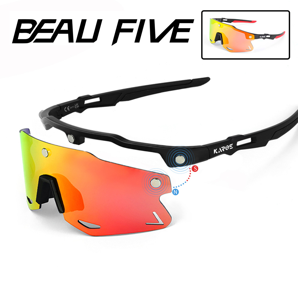 Fishing Sunglasses Polarized - แว่นกันแดดโพลาไรซ์แม่เหล็ก BEAU FIVE UV400 สำหรับปั่นจักรยาน ตกปลา