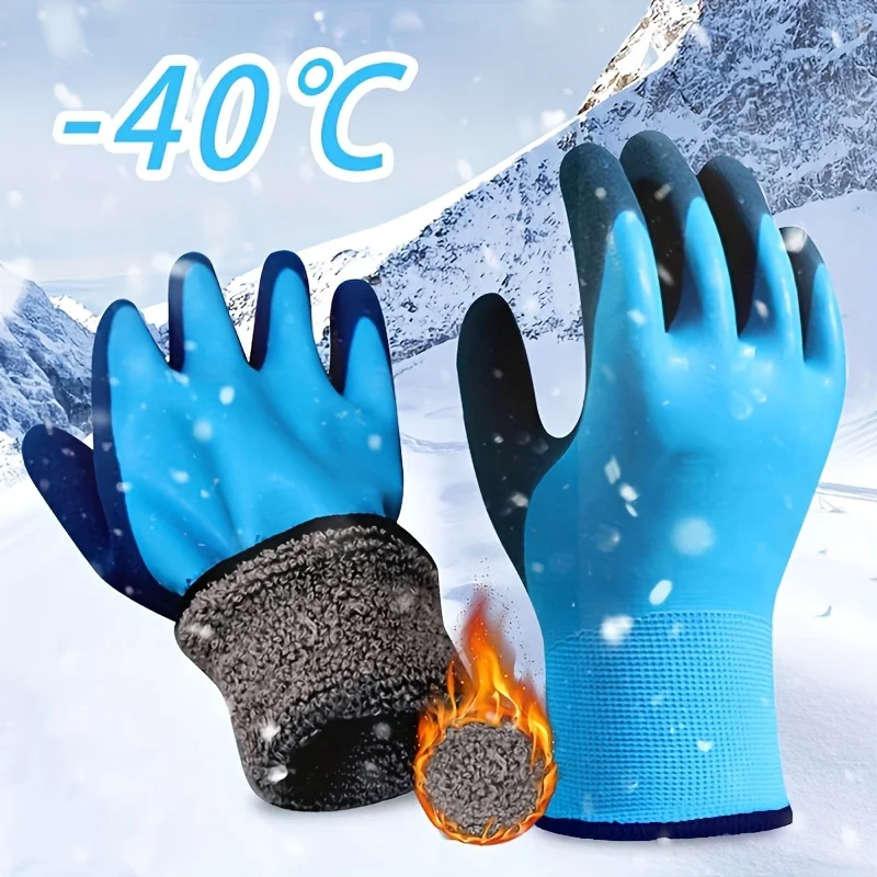 Fishing Gloves - ถุงมือกลไกกันน้ำและให้ความอบอุ่นในฤดูหนาว เหมาะสำหรับสภาพอากาศหนาวเย็น ตกปลาในฤดูหนาวที่ทนต่ออุณหภูมิต่ำ